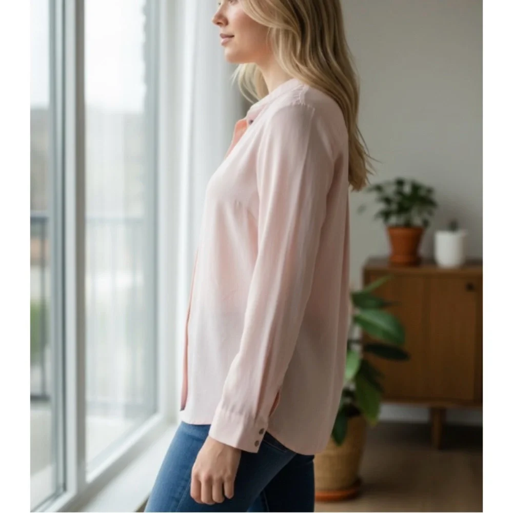 Adrianna Papell Peony Long Sleeve Blouse - Picture 7 of 13